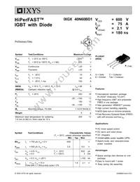 IXGX40N60BD1 Datasheet Cover