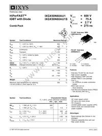 IXGX50N60AU1 Cover
