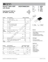 IXGX72N60C3H1 Datasheet Cover