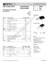 IXGX75N250 Datasheet Cover