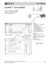 IXKH70N60C5 Datasheet Cover