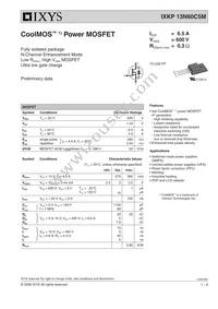 IXKP13N60C5M Datasheet Cover