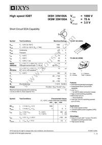 IXSH35N100A Datasheet Cover