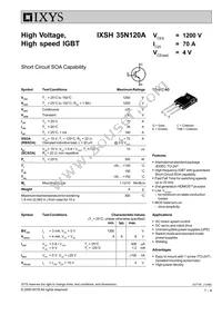 IXSH35N120A Datasheet Cover