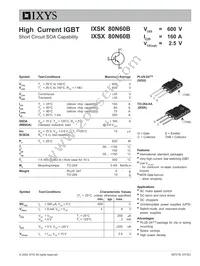 IXSX80N60B Datasheet Cover