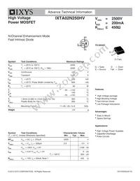 IXTA02N250HV Datasheet Cover