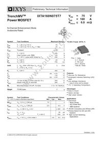 IXTA160N075T7 Datasheet Cover