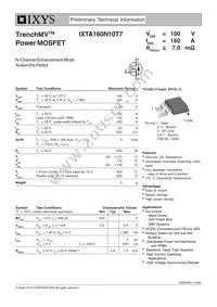 IXTA160N10T7 Datasheet Cover