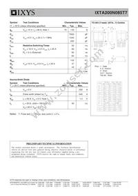 IXTA200N085T7 Datasheet Page 2