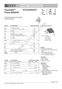 IXTA240N055T7 Datasheet Cover