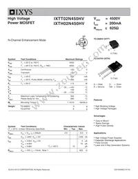 IXTH02N450HV Datasheet Cover