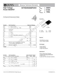 IXTH04N300P3HV Datasheet Cover