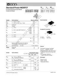 IXTH10P50 Datasheet Cover