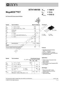 IXTH14N100 Datasheet Cover