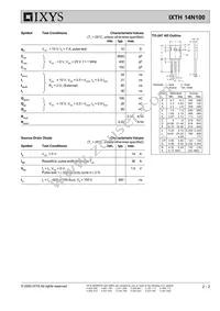 IXTH14N100 Datasheet Page 2