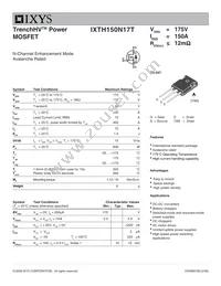 IXTH150N17T Datasheet Cover