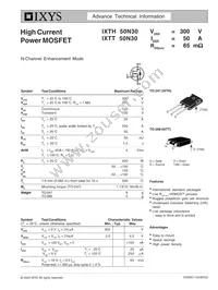 IXTH50N30 Datasheet Cover