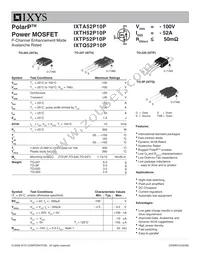 IXTH52P10P Datasheet Cover