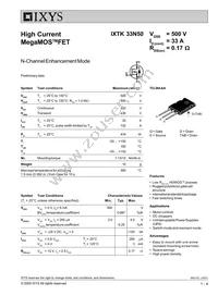 IXTK33N50 Datasheet Cover