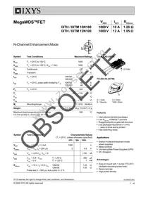 IXTM12N100 Datasheet Cover