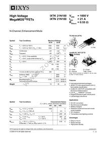 IXTN21N100 Datasheet Cover