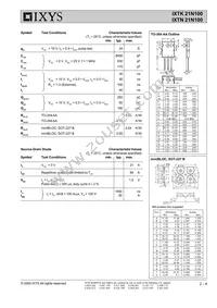 IXTN21N100 Datasheet Page 2