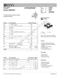 IXTN40P50P Datasheet Cover