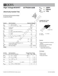 IXTP05N100M Datasheet Cover