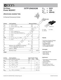 IXTP12N65X2M Datasheet Cover