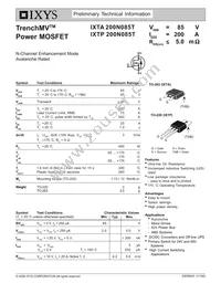 IXTP200N085T Datasheet Cover