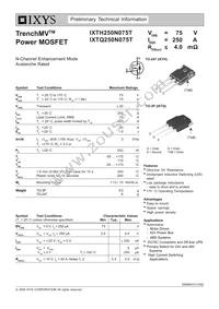 IXTQ250N075T Datasheet Cover