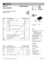 IXTR170P10P Datasheet Cover