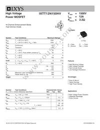 IXTT12N150HV Datasheet Cover