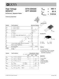 IXTT20N50D Datasheet Cover