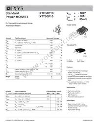 IXTT50P10 Datasheet Cover