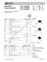 IXTU1R4N60P Datasheet Cover