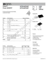 IXTX40P50P Datasheet Cover