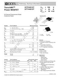 IXTY44N10T Datasheet Cover