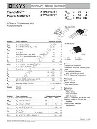 IXTY55N075T Datasheet Cover