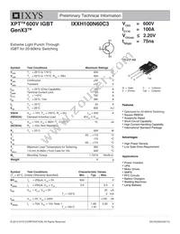 IXXH100N60C3 Datasheet Cover