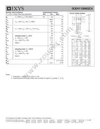 IXXH110N65C4 Datasheet Page 2