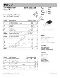 IXXH40N65B4 Datasheet Cover