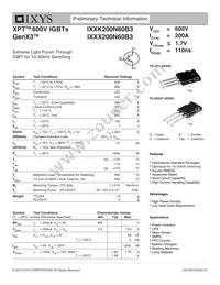 IXXK200N60B3 Datasheet Cover