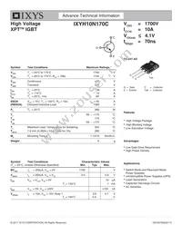 IXYH10N170C Datasheet Cover