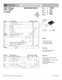 IXYH10N170CV1 Datasheet Cover