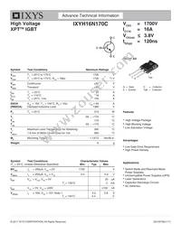 IXYH16N170C Datasheet Cover