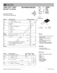 IXYH40N120C3D1 Datasheet Cover