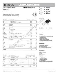 IXYH40N65C3 Datasheet Cover