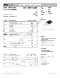 IXYH40N90C3D1 Datasheet Cover