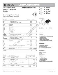 IXYH50N65C3H1 Datasheet Cover